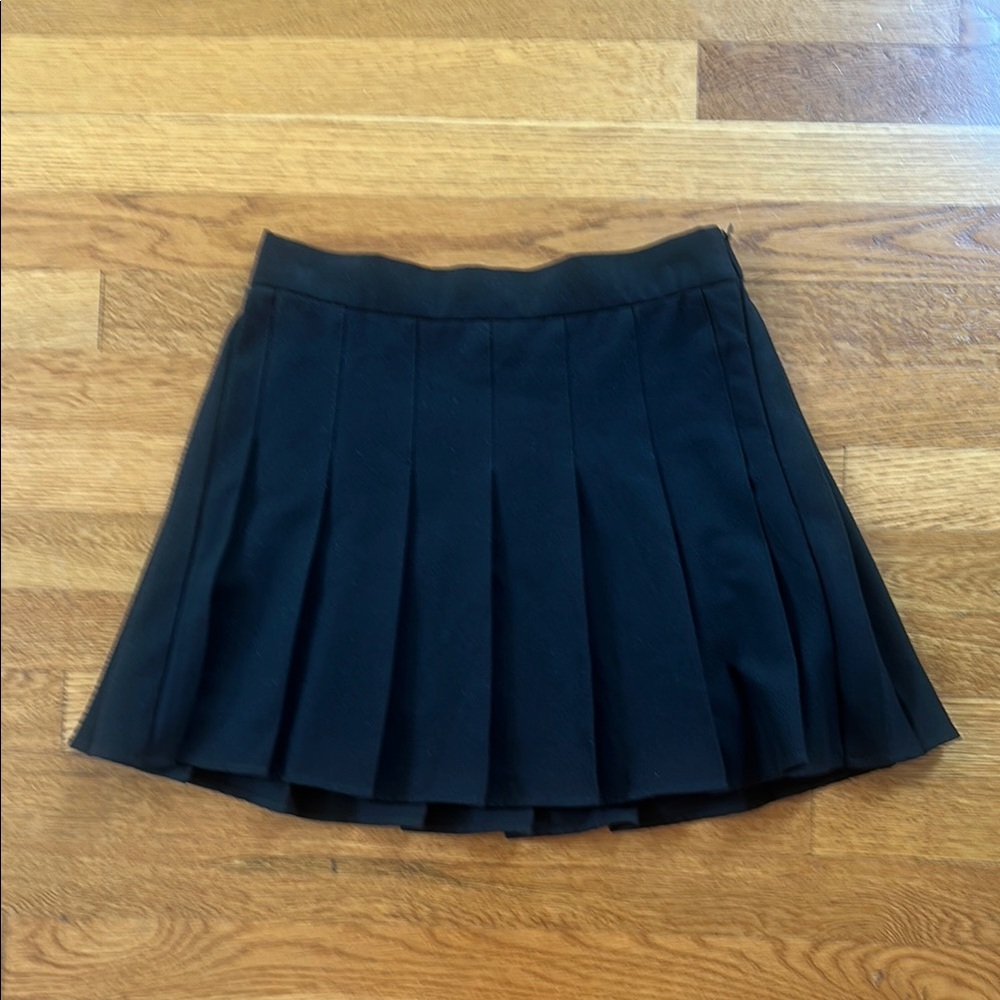 Garage Black Pleated Mini Skirt